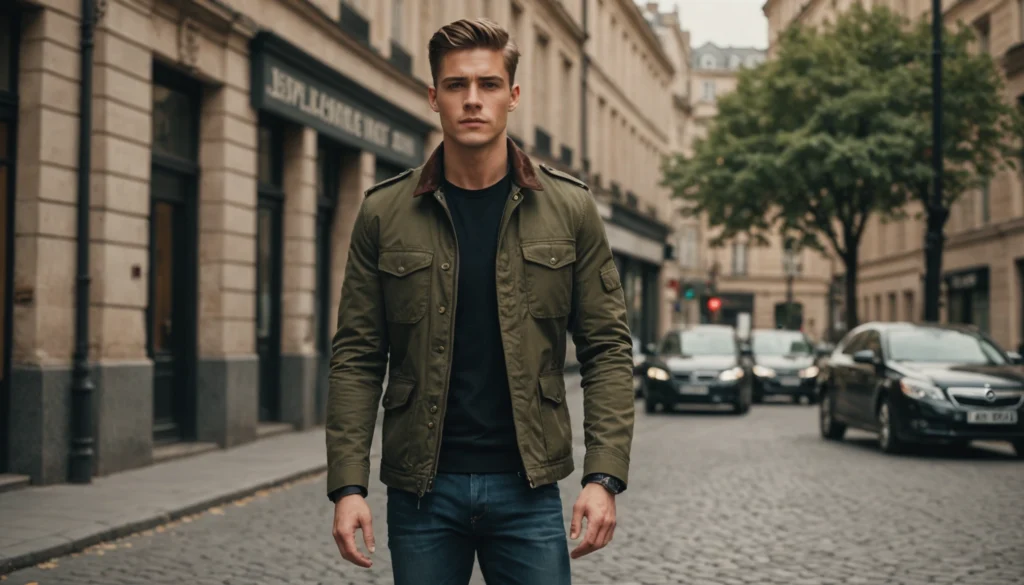 veste militaire homme