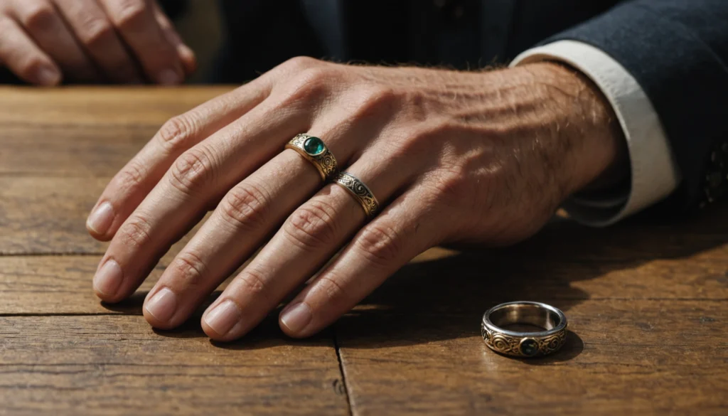 signification des bagues aux doigts homme